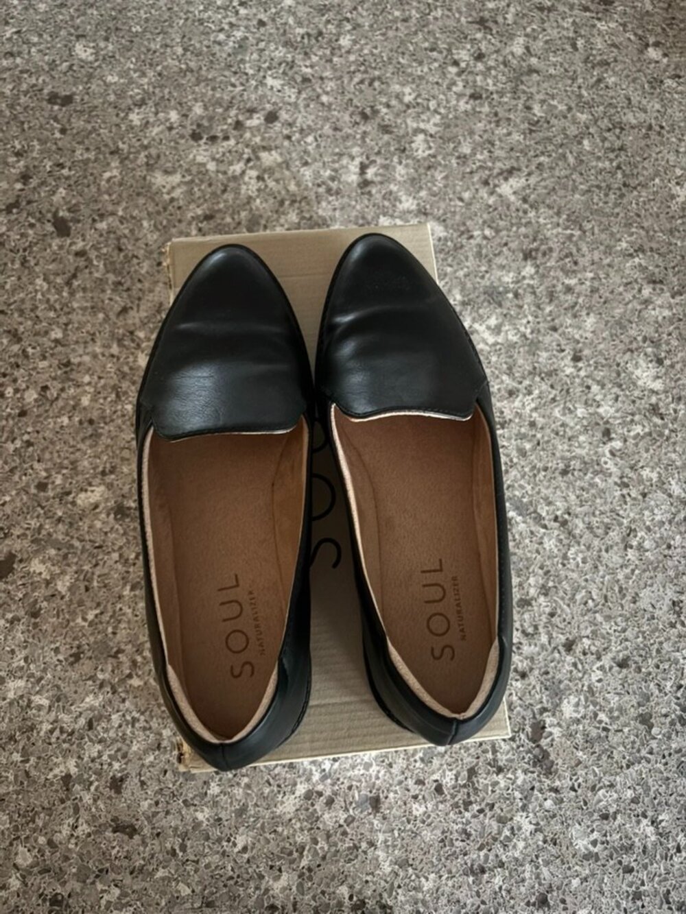 NEW!  Black Flats - Naturalizer Soul Women's Yippee Loafer Size 8.5 Wide